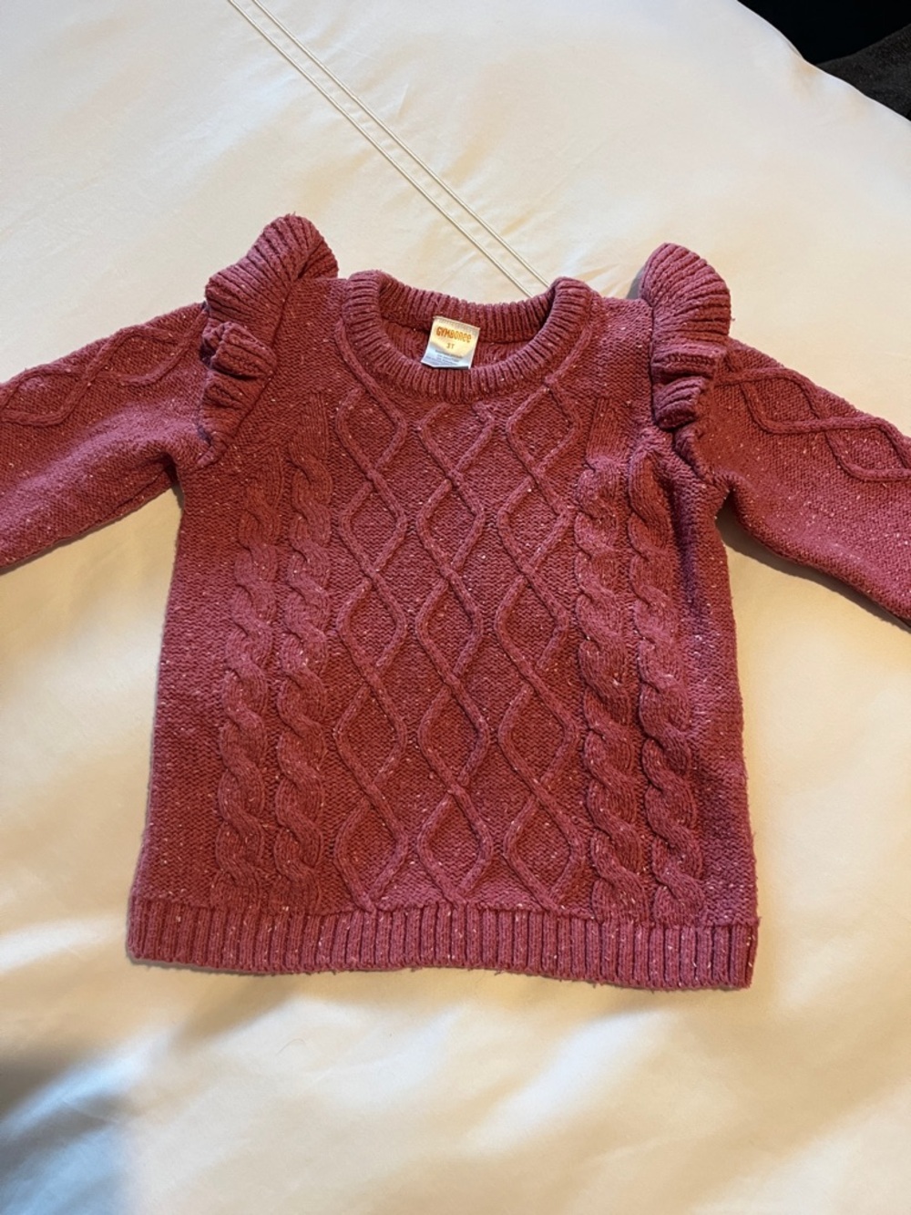 Gymboree Toddler Cable Knit Sweater in Dusty Rose